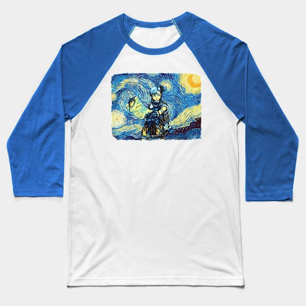 Anime Girl Baseball T-Shirt by todos